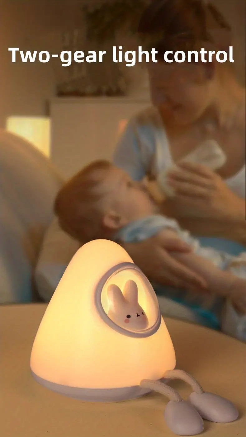 Cute Night Light for Kids - USB Rechargeable Space Lamp