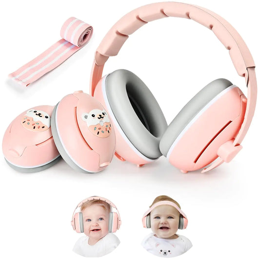 Baby Ear Defenders 2-in-1 Baby Earmuffs for Hearing Protection Noise Cancelling Headphones for Babies Ages 0-48 Months