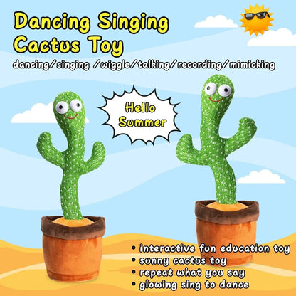 Dancing Cactus Plush Toy Doll Electronic Recording Shake