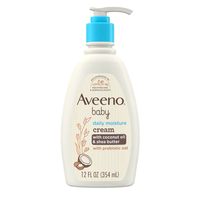 Aveeno Baby Daily Moisturizing Cream with Prebiotic Oat Hypoallergenic Baby Lotion