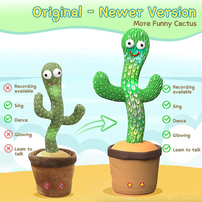 Dancing Cactus Plush Toy Doll Electronic Recording Shake