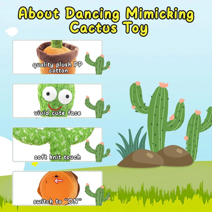 Dancing Cactus Plush Toy Doll Electronic Recording Shake