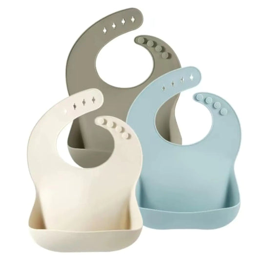 PandaEar Silicone Baby Bibs Set of 3 for Toddlers