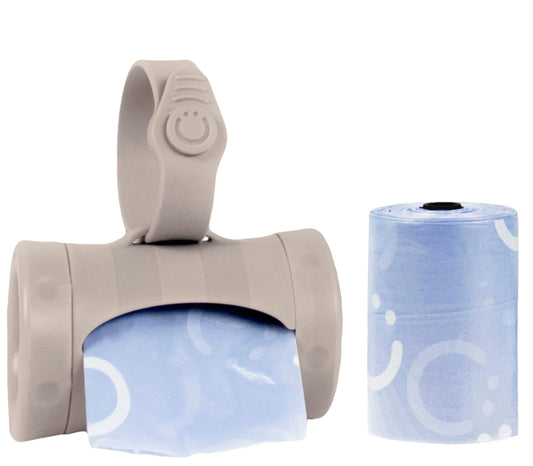 Ubbi Retractable On-the-Go Bag Dispenser for Baby Travel Diaper Bag Accessory