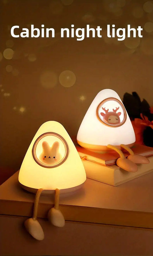 Cute Night Light for Kids - USB Rechargeable Space Lamp