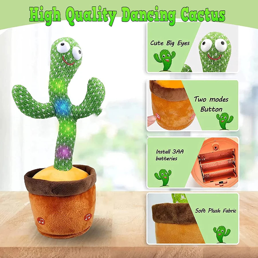 Dancing Cactus Plush Toy Doll Electronic Recording Shake