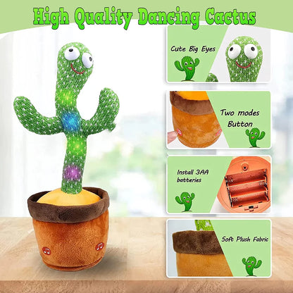 Dancing Cactus Plush Toy Doll Electronic Recording Shake