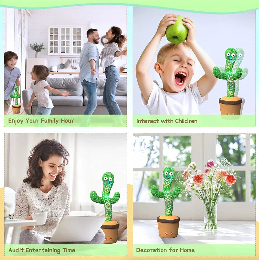 Dancing Cactus Plush Toy Doll Electronic Recording Shake