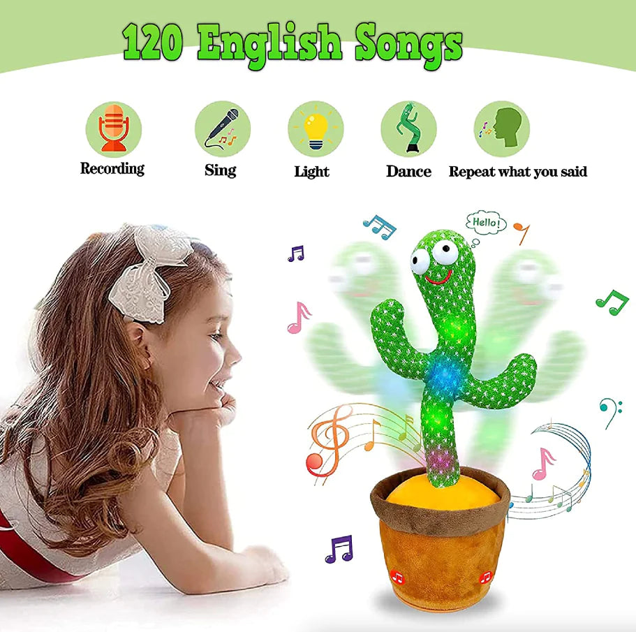 Dancing Cactus Plush Toy Doll Electronic Recording Shake