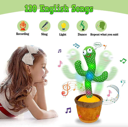 Dancing Cactus Plush Toy Doll Electronic Recording Shake