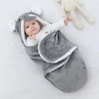 Newborn Baby Swaddle Blanket with Cartoon Design