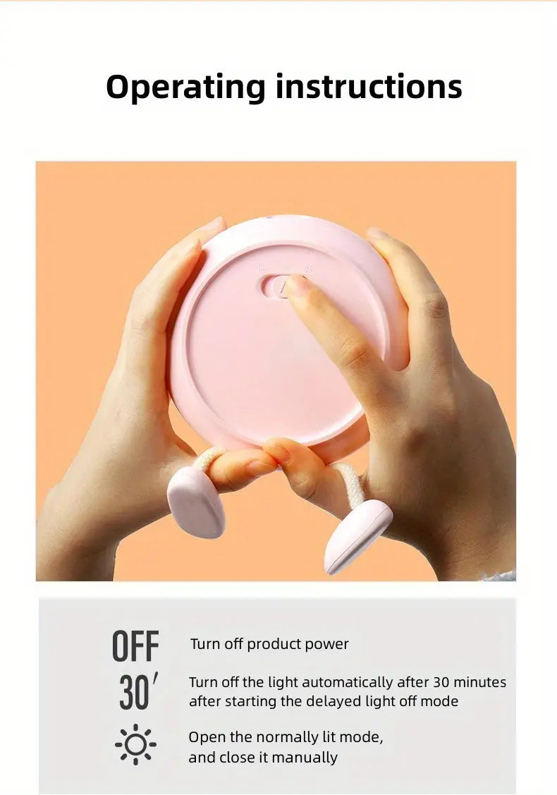 Cute Night Light for Kids - USB Rechargeable Space Lamp